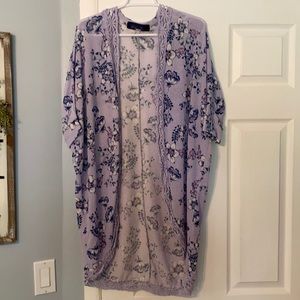 Long Floral Cardigan